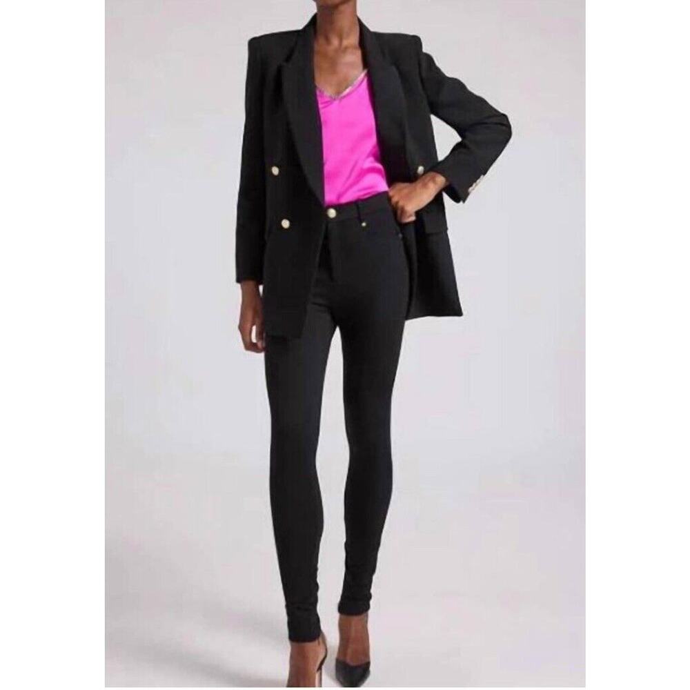 NWT Generation Love Black Dylan Ponte Skinny Ankle Pants Zipper Detail Size 00